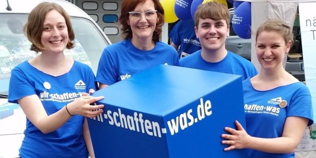 Das Team des Freiwilligentages 2016: Vera Dittmann, Monika Schill , Sebastian Schön, Janina Effelsberg (v.l.n.r.)